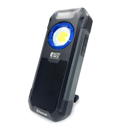 Autojack LED Work Light & Bluetooth Speaker 500lm Rechargeable Magnetic Hanging Hook Portable Lamp