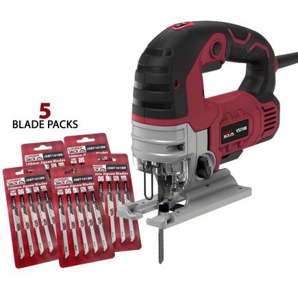 Lumberjack Pendulum Variable Speed Professional Jigsaw with x5 Packs of Blades