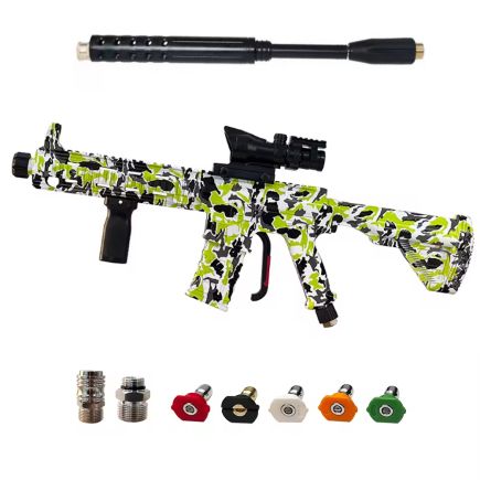 Autojack CAMO High Power 5000 PSI Pressure Washer Gun with Extension Wand, Replica Rifle Inspired Design Includes Telescopic Sight, Quick Release Coupling & M22 Adapter