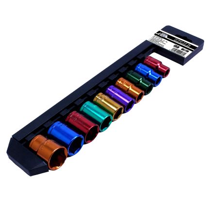 Autojack 1/2 SQ Drive 10pc Metric Professional Socket Set