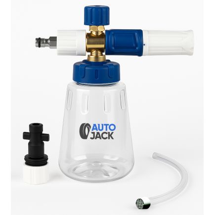 Autojack Detailing Snow Foam Cannon Lance 1 L Compatible with Karcher K2 to K7 Pressure Washers Brass Nozzle, Leak Proof Bottle & Adjustable Spray
