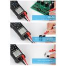 Autojack Digital Clamp Meter AC/DC Current Voltage Multimeter Temp Volt Amp Tester Flashlight