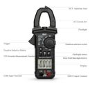Autojack Digital Clamp Meter AC/DC Current Voltage Multimeter Temp Volt Amp Tester Flashlight