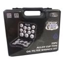 Autojack 23pcs Oil Filter Removal Cap Cup Wrench Socket Tool Kit compatible for BMW VW Universal