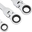 Autojack Metric Double Box End Ratchet Wrench Set 5 Piece Extra Long Flex Head