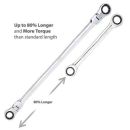 Autojack Metric Double Box End Ratchet Wrench Set 5 Piece Extra Long Flex Head
