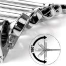 Autojack Metric Double Box End Ratchet Wrench Set 5 Piece Extra Long Flex Head