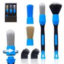 Autojack Automotive Detailing 6 Pc Brush Set for Cleaning Car Exterior, Interior, Wheels, Dash, Vents