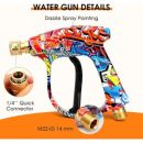 Autojack High Pressure Washer Gun 4000PSI with 5 Quick-Connect Nozzles M22-14mm Inlet, 1/4 Inch Outlet