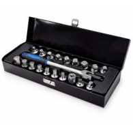 Autojack 18 Piece Oil Drain Sump Plug Key Socket Set 3/8