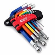 Autojack Mini Ball End Allen Hex Key Set 9Pc Multi Coloured Tools