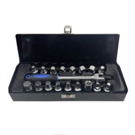 Autojack 18 Piece Oil Drain Sump Plug Key Socket Set 3/8