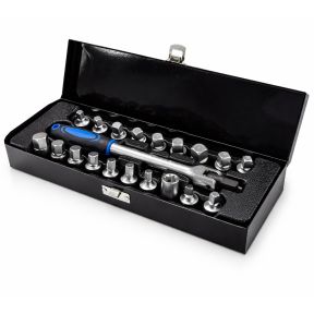 Autojack 18 Piece Oil Drain Sump Plug Key Socket Set 3/8