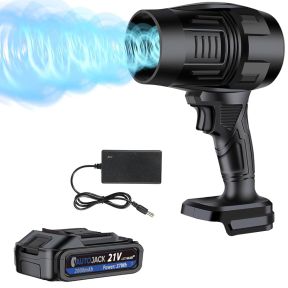 Autojack 21V Cordless Turbo Jet Blower Handheld Electric Leaf & Dust Blowing with Adjustable Speed, Includes Battery & Charger