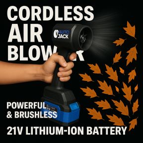 Autojack Cordless Brushless Air Blower Car Dryer Multi-Purpose Use 130000 RPM 6Ah Battery 21V Heavy Duty High Power