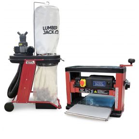 Lumberjack Bench Top Thicknesser & 75L Dust Extractor Collector