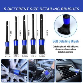Autojack Car Cleaning Kit 20 Piece Automotive Care Set For Interior & Exterior, Includes Storage Bag