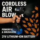 Autojack Cordless Brushless Air Blower Car Dryer Multi-Purpose Use 130000 RPM 6Ah Battery 21V Heavy Duty High Power