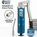 Autojack Heavy Duty Grease Gun, 10,000 PSI Lever Action, Bulk & Cartridge Loading, Air Release Valve, for Automotive, Agricultural, Industrial Use