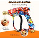 Autojack High Pressure Washer Gun 4000PSI with 5 Quick-Connect Nozzles M22-14mm Inlet, 1/4 Inch Outlet