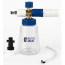 Autojack Detailing Snow Foam Cannon Lance 1 L Compatible with Karcher K2 to K7 Pressure Washers Brass Nozzle, Leak Proof Bottle & Adjustable Spray